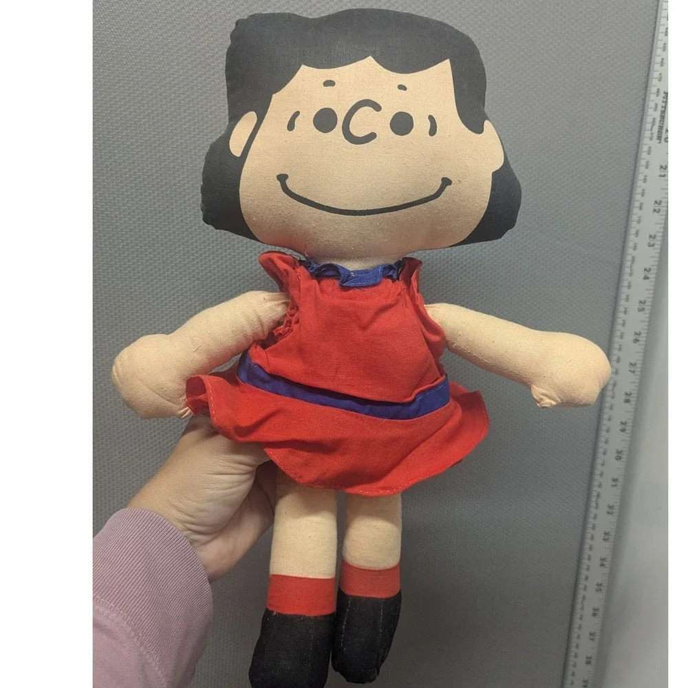 VTG 1952 Peanuts Lucy van Pelt Cloth Rag Doll Red Plush 14